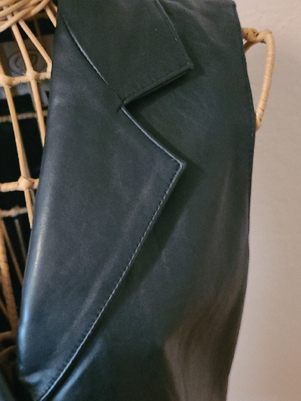 Black Leather Blazer Vest - Tailored Women's 100% Leather - Picture 2 of 11